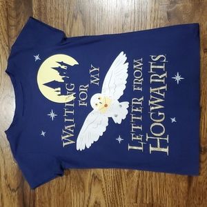 Girls Harry Potter blue graphic print tshirt size XS(4/5)